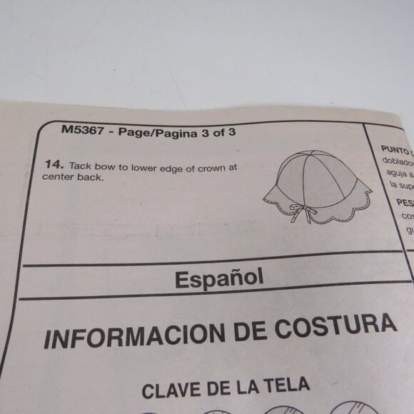 McCalls 5367 Easy Toddler Sm-XLG Sun hat, Dress, Panties - Picture 4 of 9